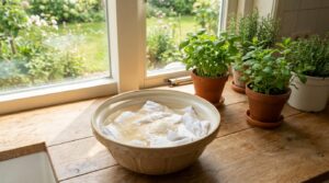 Deze chloorvrije mix maakte mijn grauwe keukendoeken weer spierwit – had ze nooit weggegooid