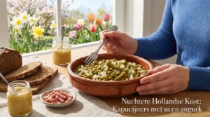 Kapucijners met ui en augurk laten zien hoe nuchter en vullend de Nederlandse keuken kan zijn